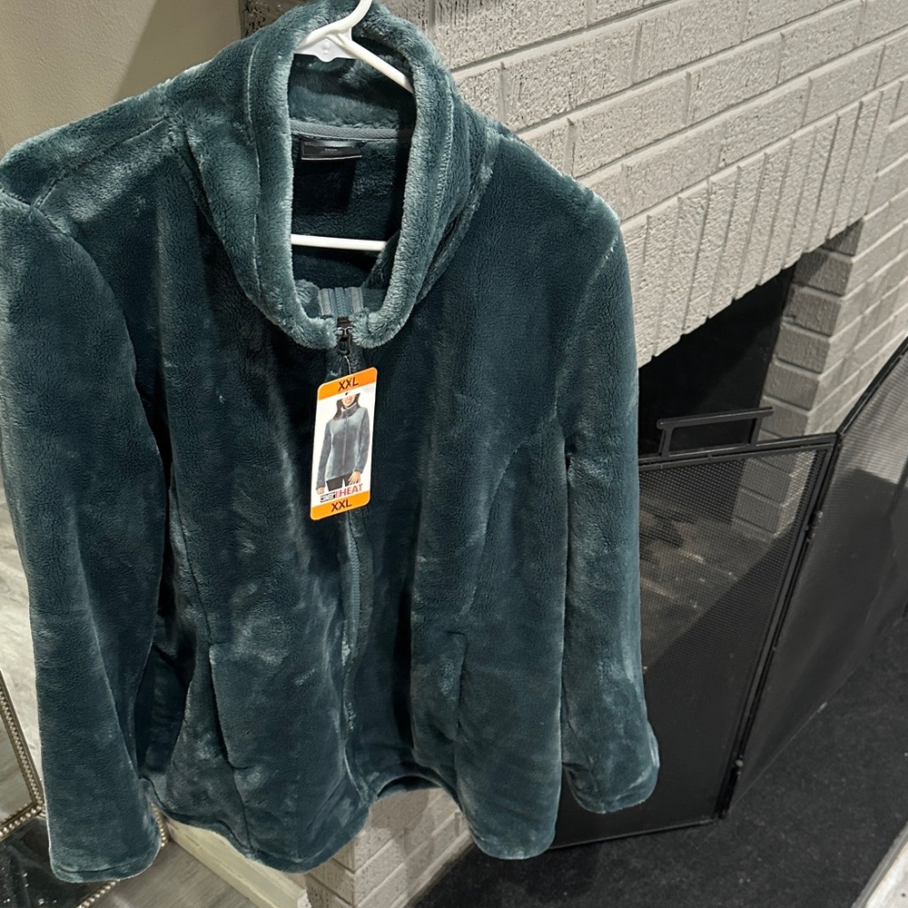 32 Degrees Women's Plush Jacket in Deep Teal